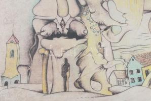 ef.Zámbó (efZámbó) István (1950-): Lap a vízműnaplóból, 1975-2023. Egyedi beavatkozású print (Ebp), ...