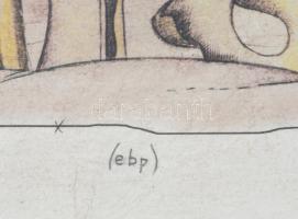 ef.Zámbó (efZámbó) István (1950-): Lap a vízműnaplóból, 1975-2023. Egyedi beavatkozású print (Ebp), ...