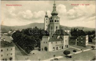 1911 Besztercebánya, Banská Bystrica; Mátyás tér a régi várral. Bánovszky és Dohnányi kiadása / squa...