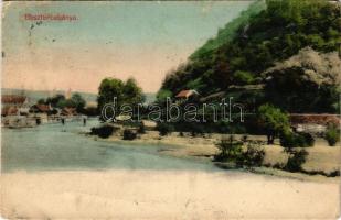 1912 Besztercebánya, Banská Bystrica; látkép. M. Kir. dohánynagyáruda kiadása / view (fa)