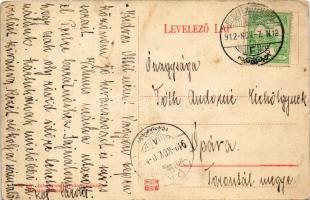 1912 Besztercebánya, Banská Bystrica; látkép. M. Kir. dohánynagyáruda kiadása / view (fa)