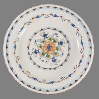 cca 1900 Olasz falitál, jelzés nélkül, hibátlan, d: 25,5 cm