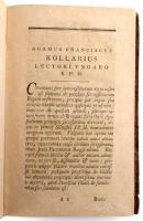 Adami Francisci Kollarii, (Kollár Ádám Ferenc): Pannonii neosoliensis Mariae Theresiae Aug. a Consil...