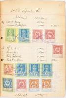 1925 Forgalmi adó könyv a Korona infláció időszakából, több mint 1000 db illetékbélyeggel

1925 Sa...