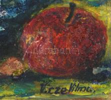 Olvashatatlan jelzéssel: Virágok. Olaj, farost. Dekoratív fakeretben. 38x27 cm