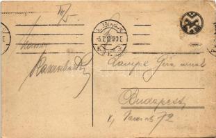 1912 Copenhagen, Kobenhavn; Toldboden / port, Art Nouveau frame with stamps (EM)