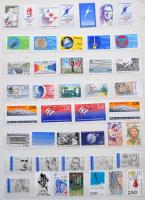 340 db ENSZ + 700 db francia bélyeg az 1950-1990-es évekből 14 lapos nagy berakóban / 340 UN + 700 F...