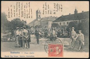 1906 TCV képeslap Német Délnyugat-Afrikába / Airmail cover "SZABADKA" - "OKAHANDJA / ...