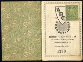 1934 ABC vásárlási könyvecske dr. Liszkay Jenő bíró részére