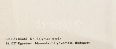 1966 Pór Bertalan Emlékkiállítása, Magyar Nemzeti Galéria, plakát, papír, Egyetemi Nyomda mélynyomás...