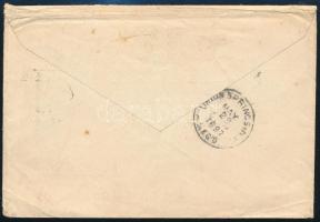 1897 Céges nyomtatvány az Amerikai Egyesült Államokba küldve, 3kr S.A. / H.J. perfinnel (Saxlehner c...