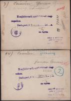 cca 1910 Zimony, élet a folyóparton, 2 db kartonra ragasztott folyó, hátoldalon feliratozott sajtófo...