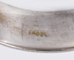 Fehérarany (Au) gyűrű, 14k, m:51, 3,57g
