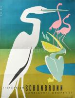 Friederike "Frizzi" Weidner (1937-1995): Tiergarten Schönbrunn, bécsi állatkerti plakát, 1...