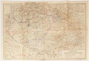 1921 Bp., Térképmelléklet a magyar békeszerződésnek az "Ordo Törvény és Rendelettár" kiadá...