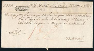 ~1836 Hivatalos levél "N:KAROLY" - N.Szőllős