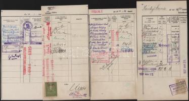 Egyetemi leckekönyv lapok ismert emberek aláírásával, köztük miniszterek, pl. Korniss Gyula, Kenéz B...