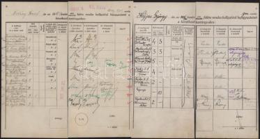 Egyetemi leckekönyv lapok ismert emberek aláírásával, köztük miniszterek, pl. Korniss Gyula, Kenéz B...