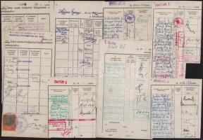 Egyetemi leckekönyv lapok ismert emberek aláírásával, köztük miniszterek, pl. Korniss Gyula, Kenéz B...