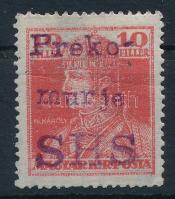 Lendvavásárhely 1919 Károly 10f / private issue (hajtott / folded)
Signed: Bodor