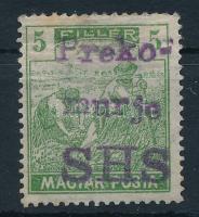 Lendvavásárhely 1919 Magyar Posta 5f / private issue (rozsda / stain)
Signed: Bodor
