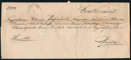 1846 Hivatalos levél "ÖREG-LAK" - Pécs
