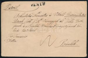 1844 Portós levél "PESTH" - Bánlok