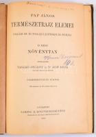 Papp János: Természetrajz elemei polgári fiu és polgári leányiskolák számára. II. rész: Növénytan. Á...