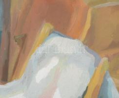 Szalay jelzéssel: Enteriőr, 1960-80 körül. Olaj, vászon. Dekoratív fakeretben. 80×40 cm