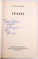 Vasadi Péter: Tűzjel. A szerző, Vasadi Péter (1926-2017) költő, író esszéíró által Nyíri Tamás (1920...