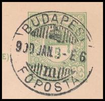 1900 Tarifahelyes GAPU területen érvényes, díjjegyes levelezőlap második napi (!) köznapi felhasznál...