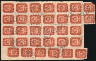 1946 (21. díjszabás) Távolsági levél 48 db Milpengő bélyeggel "VESZPRÉM" - Budapest / Dome...