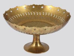 Pávás, réz kínáló d: 29 cm