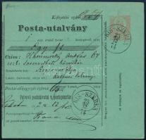 1874 5kr díjjegyes postautalvány / PS-Money order "KIS-SZEBEN"