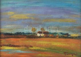 Tornyai jelzéssel: Tanya. Olaj, karton, dekoratív fakeretben, 17,5×24,5 cm