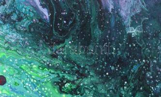 Olvashatatlan jelzéssel: Kozmosz. Olaj, vászon, 70×50 cm