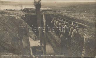 Military WWI Lieutenant General Hofmann and his Unit near Strypa photo