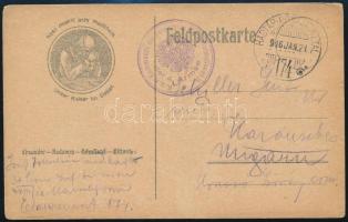 1916 Tábori posta levelezőlap / Field postcard "K.u.k. Kommando der Vereinigten Marschformation...