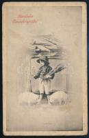 1915 Tábori posta képeslap / Field postcard "Verwundetenspital k.u.k. Hoheit dr durchl. Frau Er...