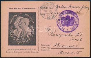 1916 Tábori posta levelezőlap, téves dátummal a bélyegzésben "1926" / Field postcard, wron...