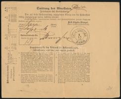 1874 5kr pénzutalvány / PS-money order "BENVOVACZ" - "ZARA"