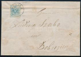 1856 9kr levélen / on cover "GRULICH" - Debrecen