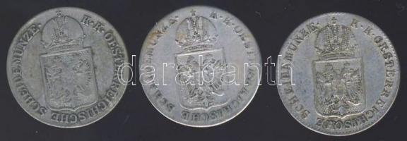 Ausztria 1848A 6Kr Ag T:3 +1849A 6Kr Ag (2x) T:3