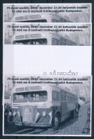 2024/11 Első budapesti trolibusz járat 4 db-os emlékív garnitúra (30.000)
