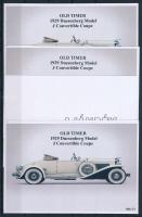 2024/12 Old Timer 1929 Duesenberg model 4 db-os emlékív garnitúra (30.000)