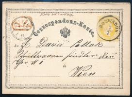 1871 2kr díjjegyes levelezőlap / PS-card "ROZWADOW" - Wien