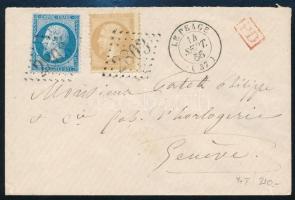 1866 Levél Genfbe / Cover to Geneva