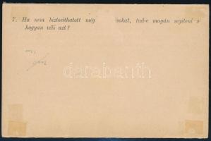 1898 2kr díjjegyes négyrészes nyomtatvány "GARBÓCZ-BOGDÁNY" / 2kr PS-printed card