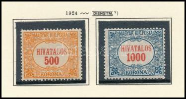 1921 Hivatalos sor 3 albumlapon / Official set