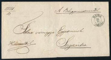 1848 Hivatalos levél / Official cover "BUDA" - Szegszárd